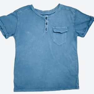 Boy's Afton Street Short Sleeve Blue Faded Polo - Super Soft! - 5Y